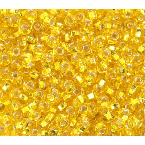 SEED BEAD NO. 6 SILVERLINED YELLOW
